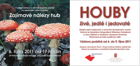 Houby živé, jedlé i jedovaté - pozvánka